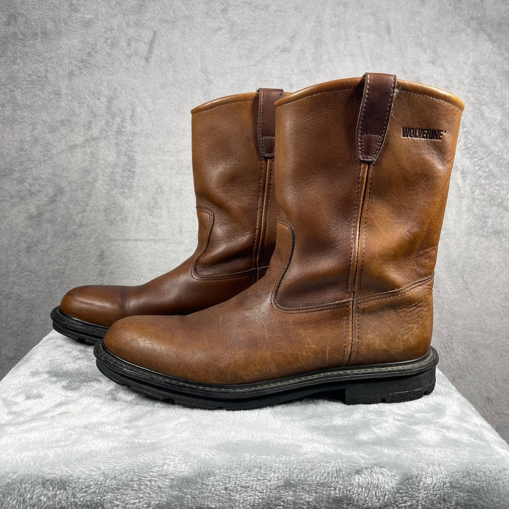 Wolverine DuraShocks Pull On Work Boots Men's 11.5 D Brown Leather Vibram